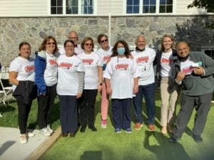 Leadership vs resident bocce ball game