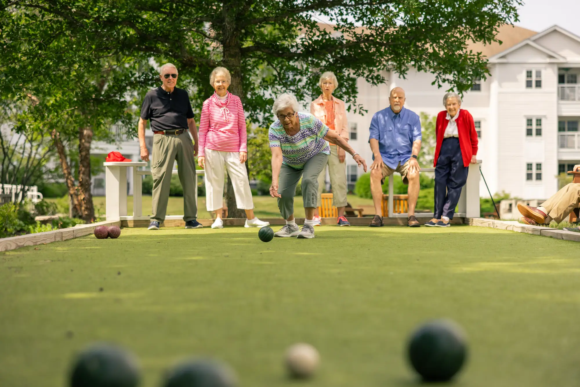 bocce ball game at StoneRidge