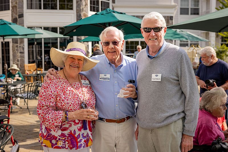 Stone Ridge residents enjoying a drink at a party