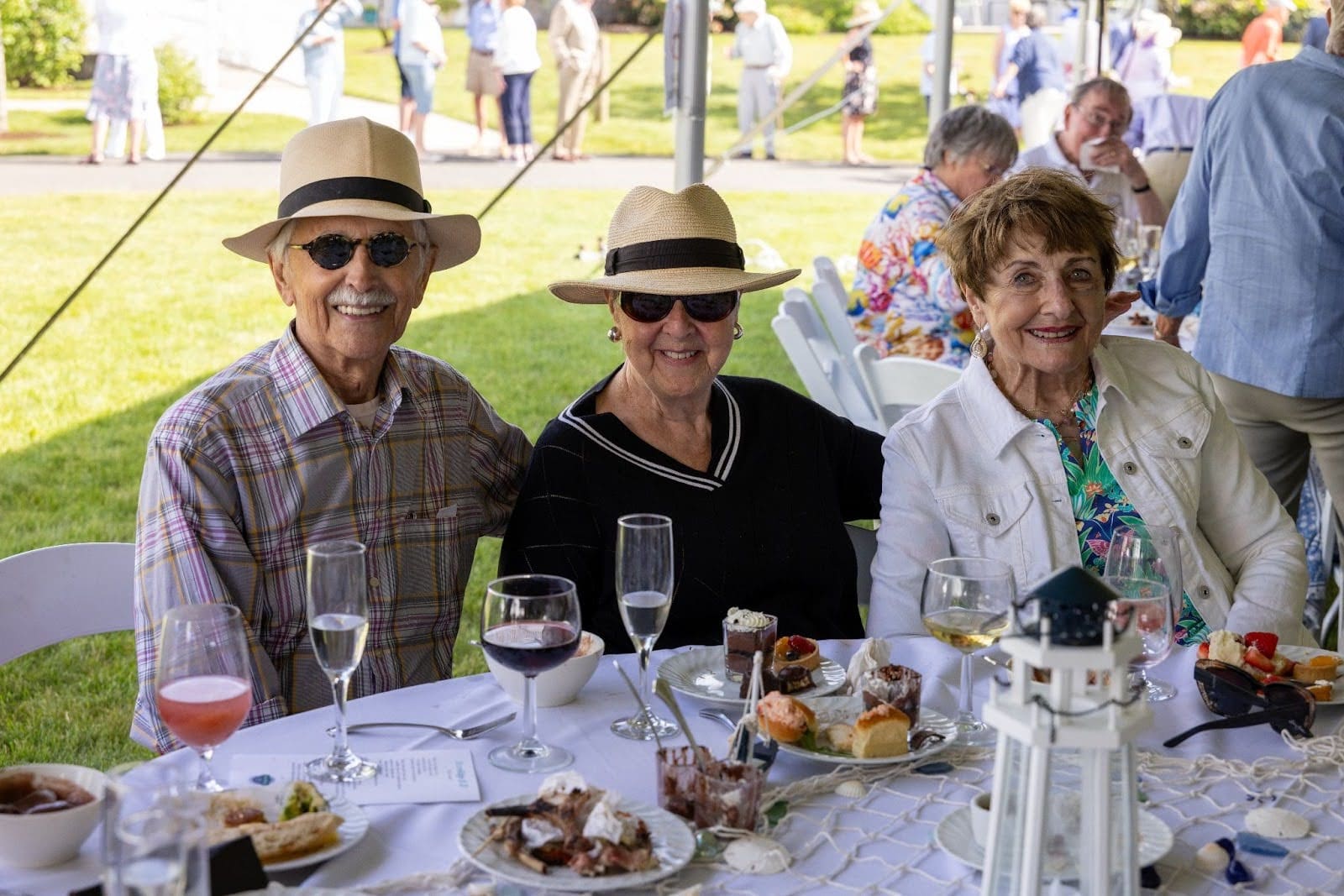 Seniors enjoying outside event